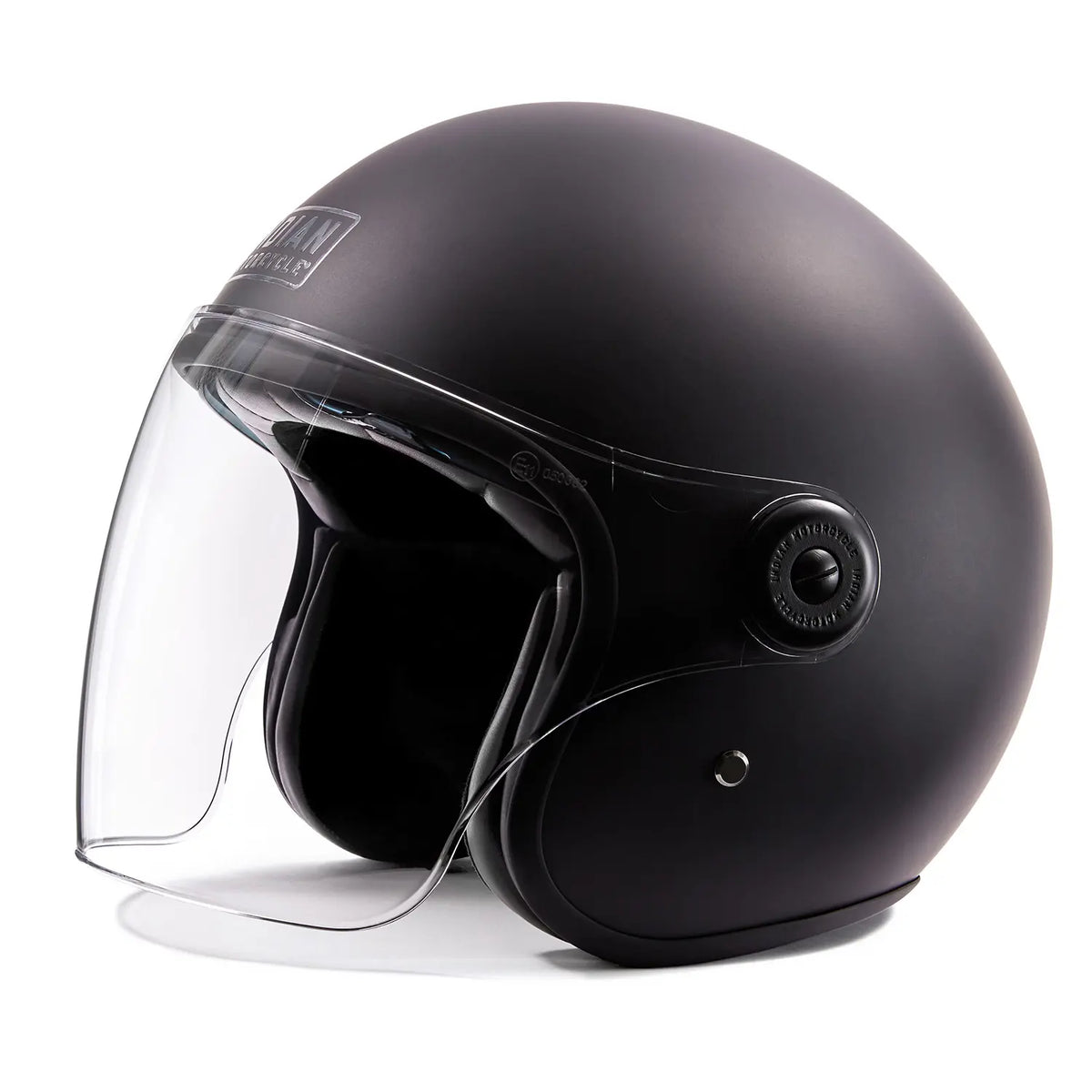 Unisex Matte Jet Helmet, Black - Image 1
