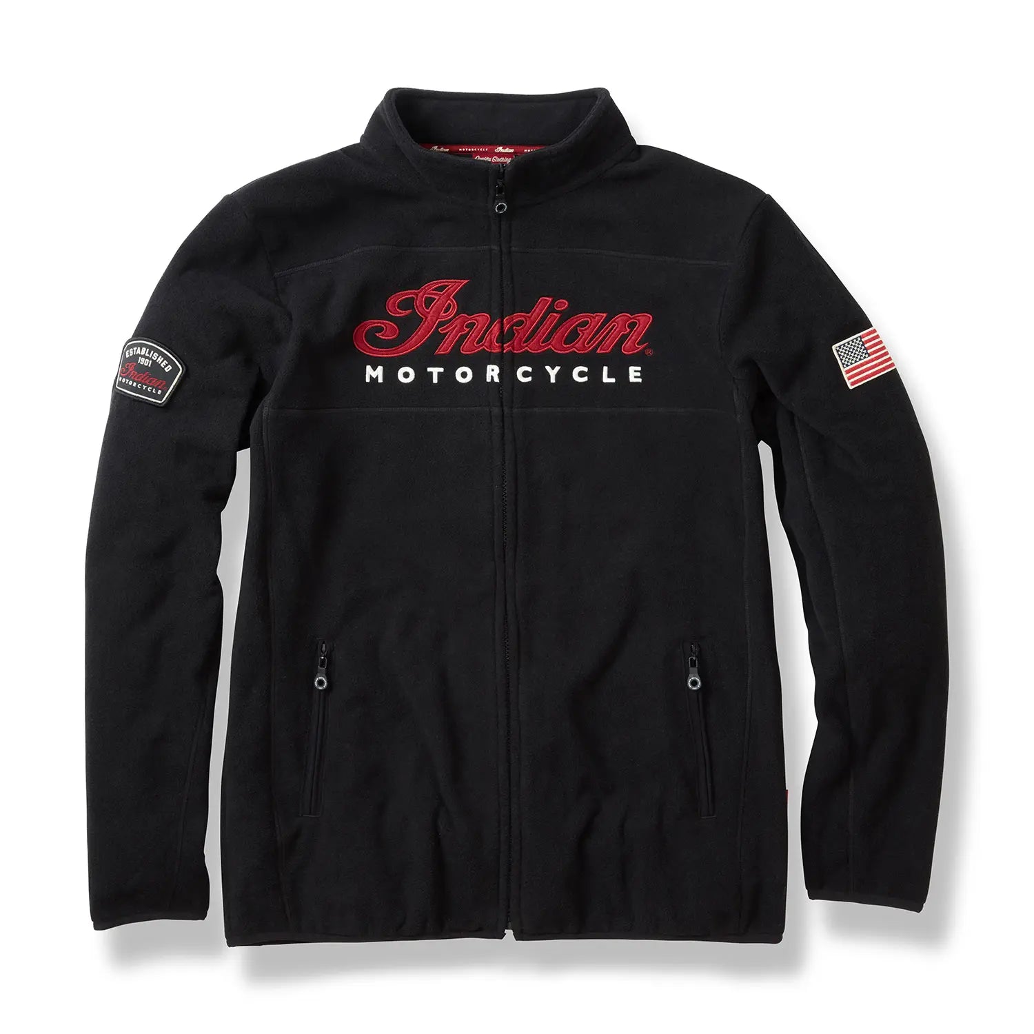 Men's Zip Thru Fleece, Black - Image 1