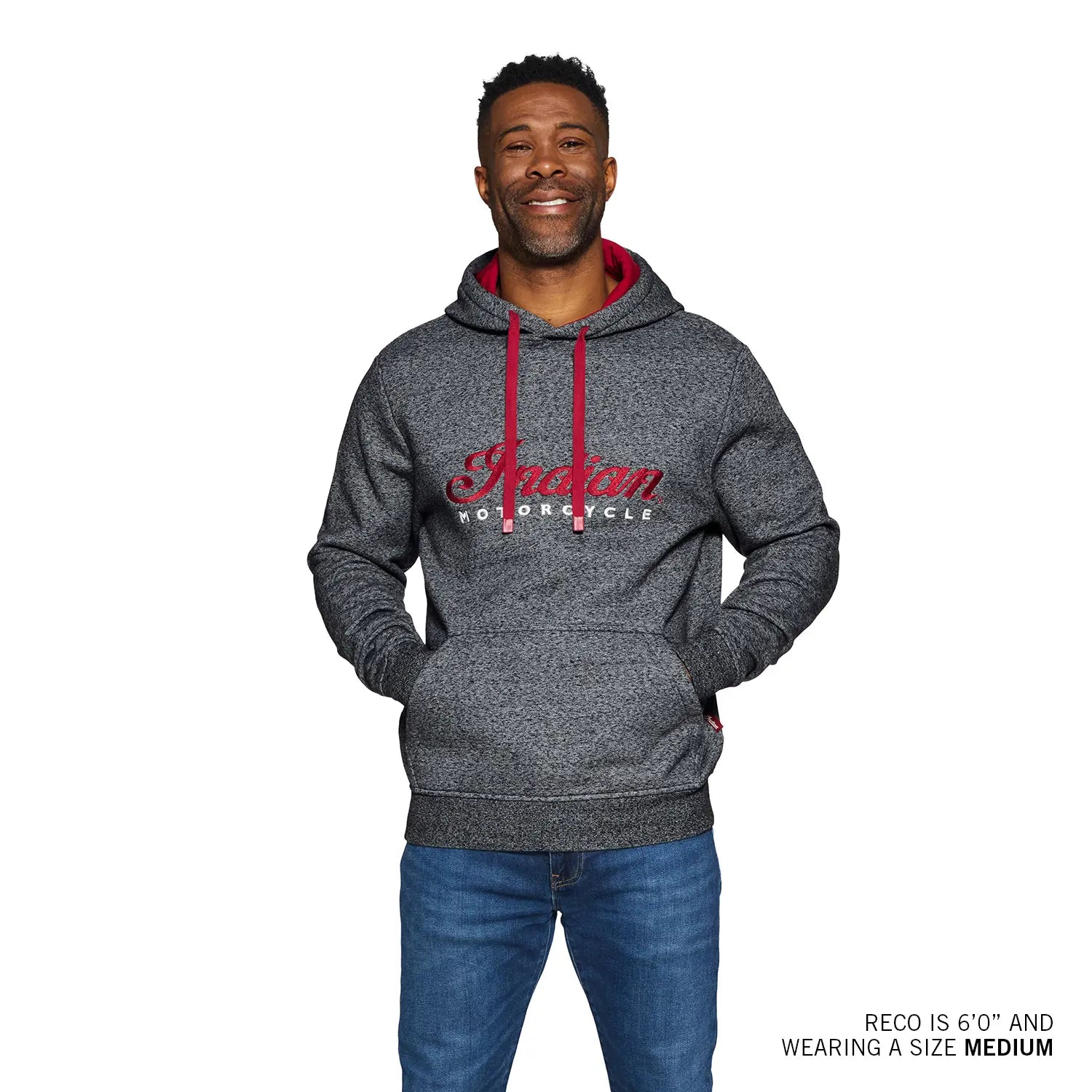 Men's Logo Headdress Hoodie, Gray - Image 3