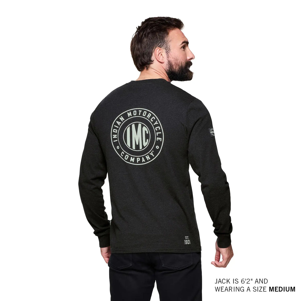 Men's IMC Icon Pocket Long Sleeve T-Shirt, Black - Image 3