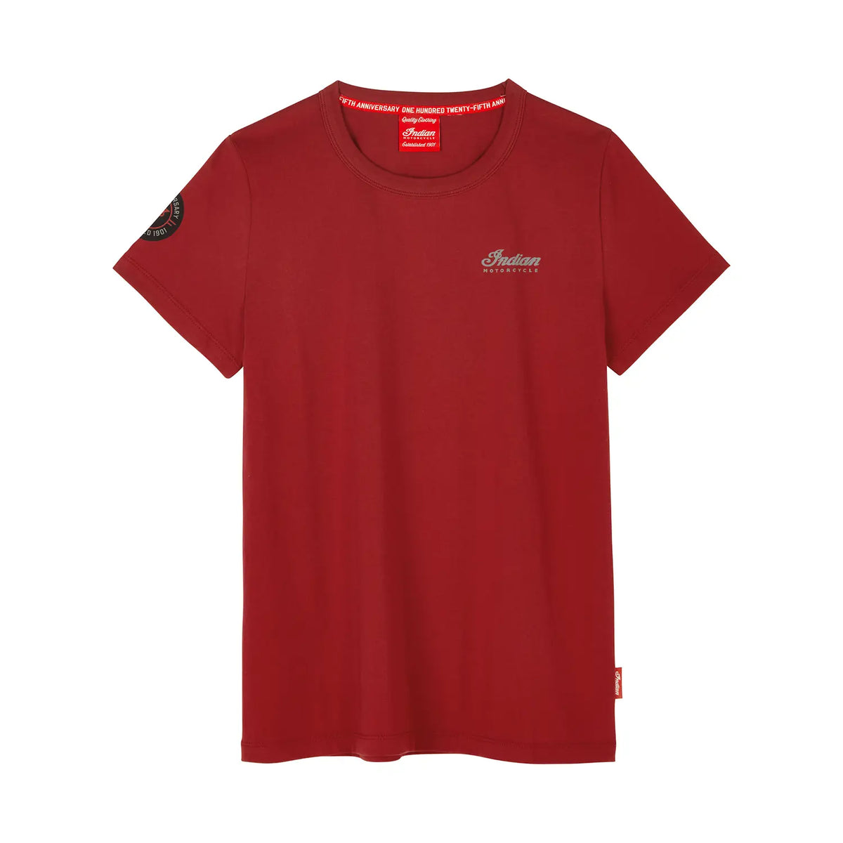 Indian Motorcycle Women's 125th Crew T-Shirt - Red
