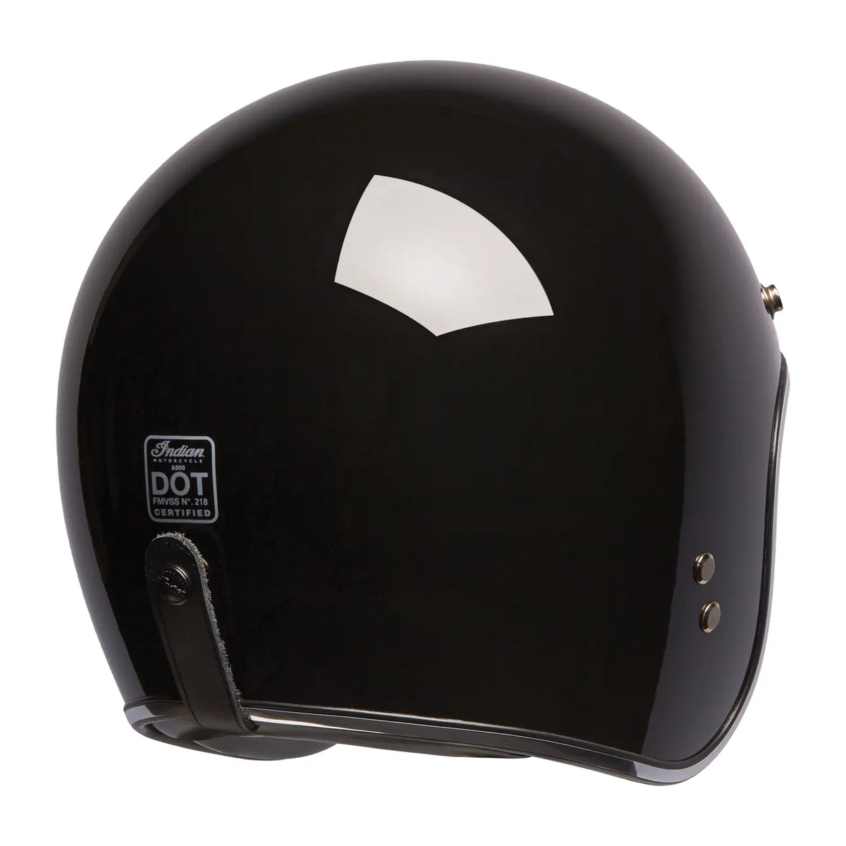 Open Face Retro Helmet, Glossy Black (S, L-XL) - Image 2