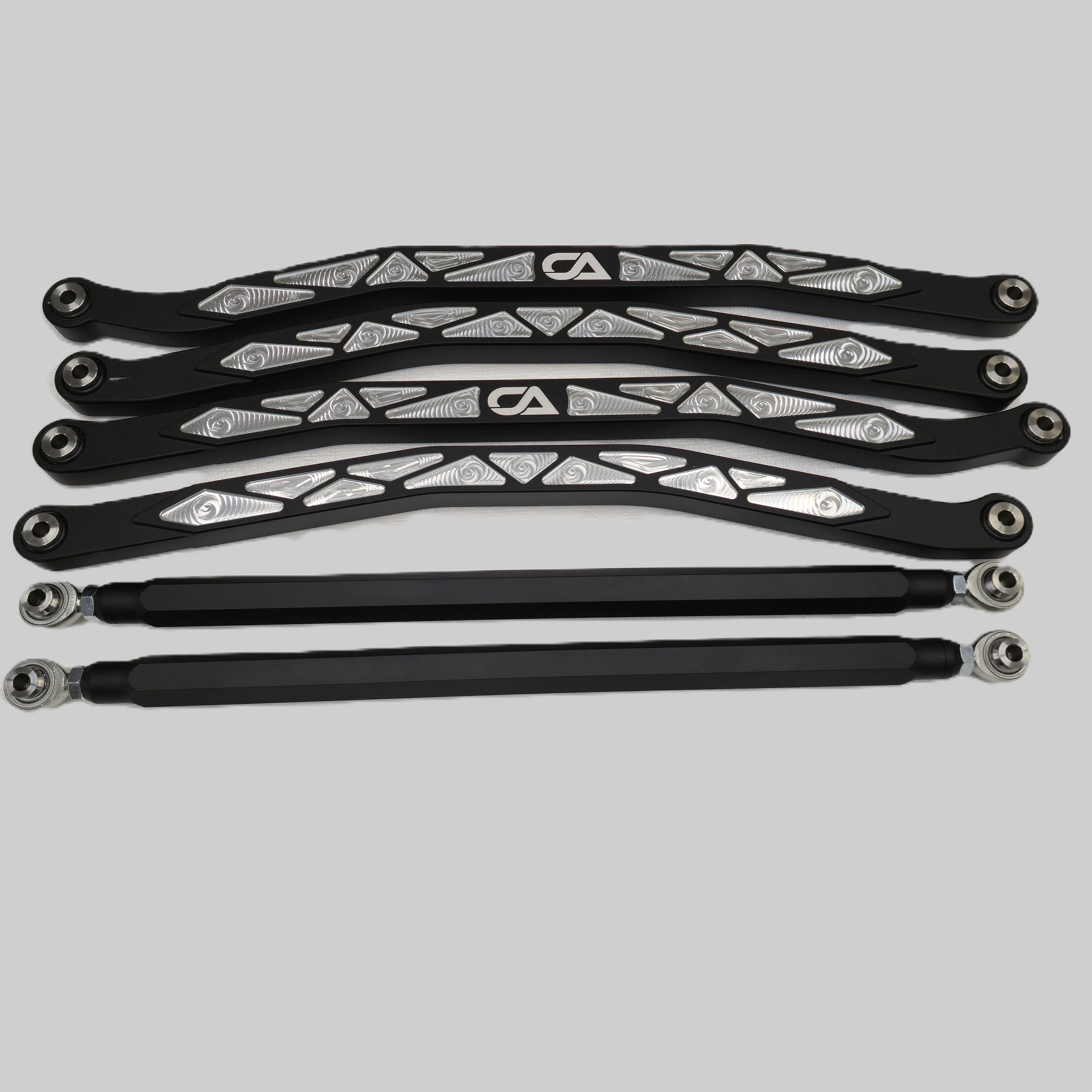 CA Technologies high-clearance radius rod kit for Can-Am Maverick X3 72-inch models in black