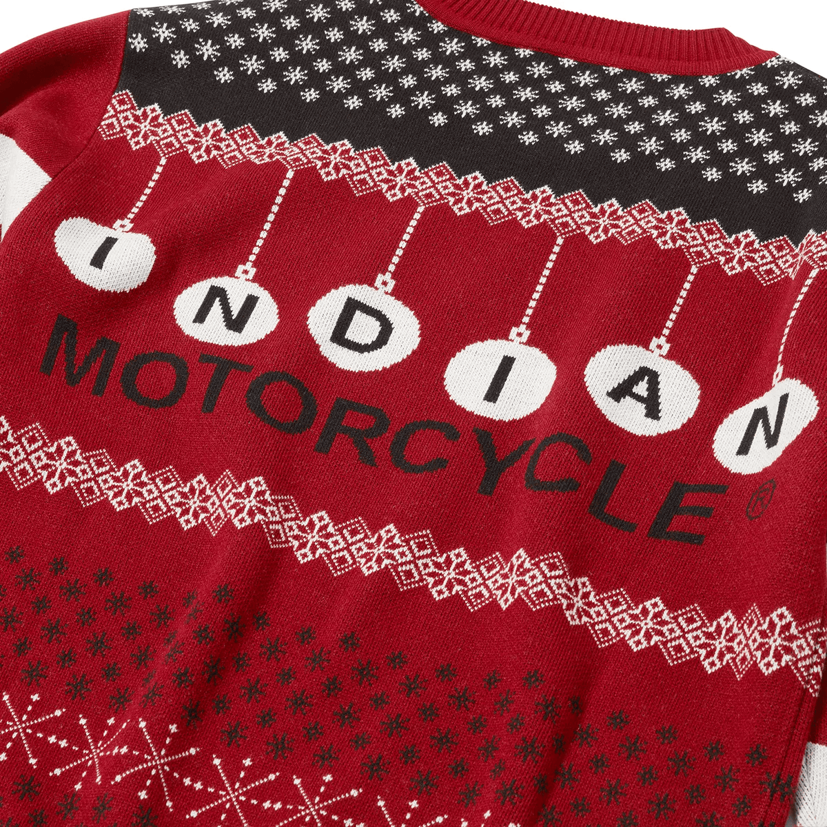 Indian Motorcycle Unisex Headdress Holiday Sweater, Red