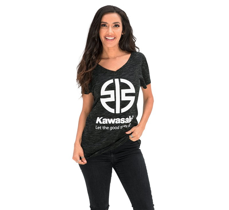Kawasaki Women's River Mark V-Neck Tee
