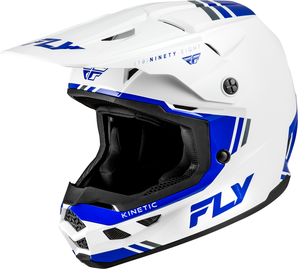 Fly Racing Kinetic Verdict Helmet White/Blue/Grey LG