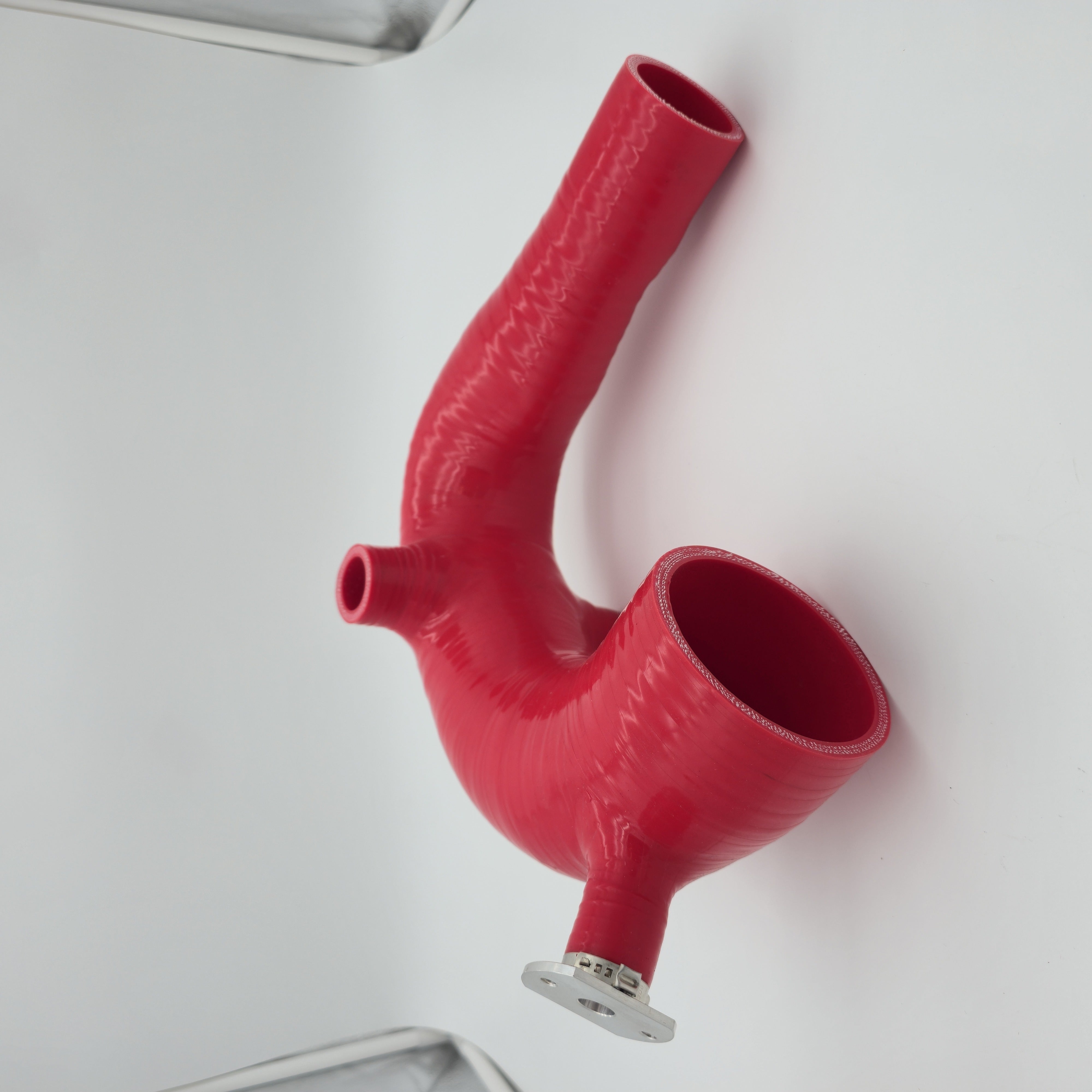 Evolution Powersports V-Flow intake tube in red — actual item view 4