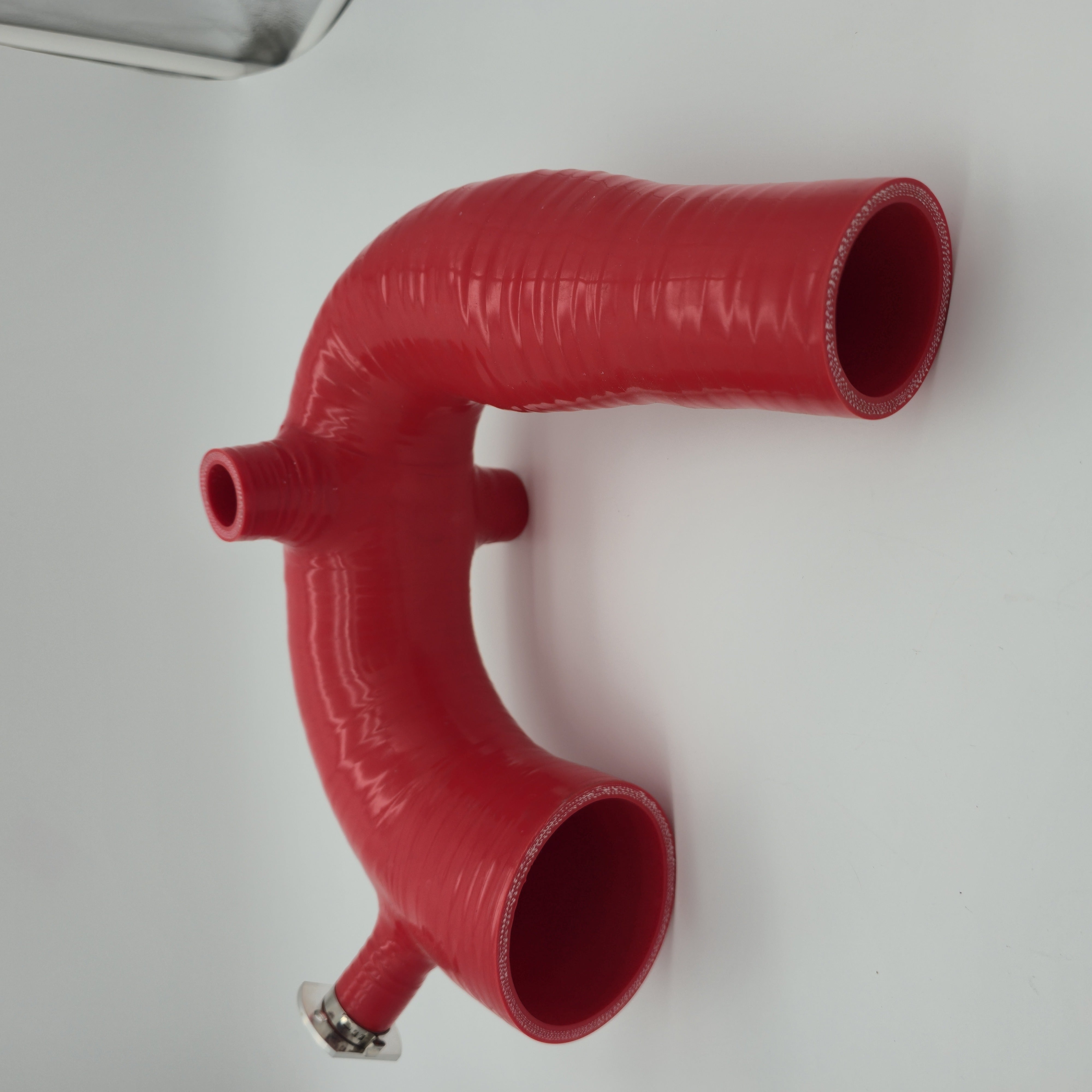 Evolution Powersports V-Flow intake tube in red — actual item view 5