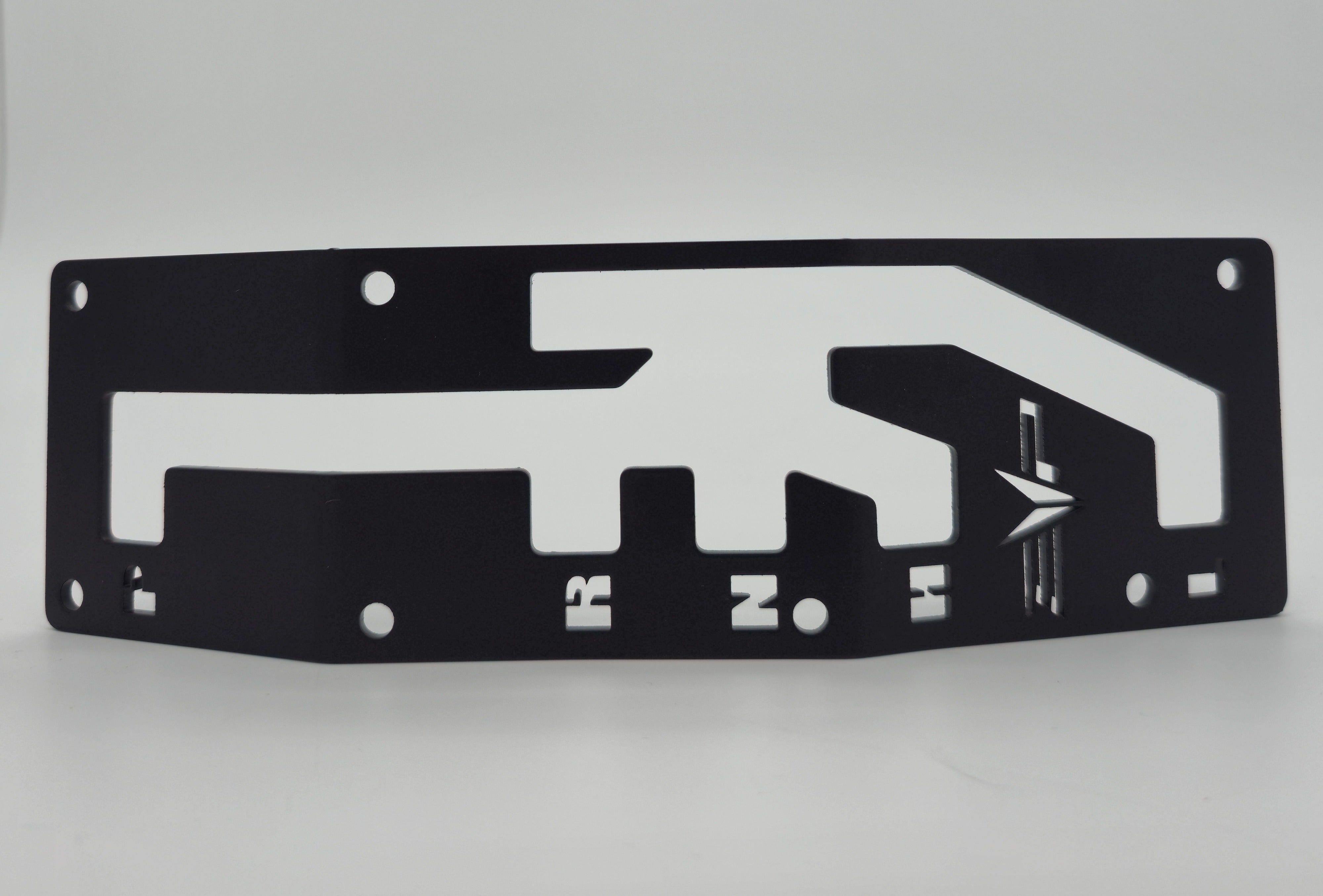 Can-Am Maverick X3 black shift gate plate — additional angled view