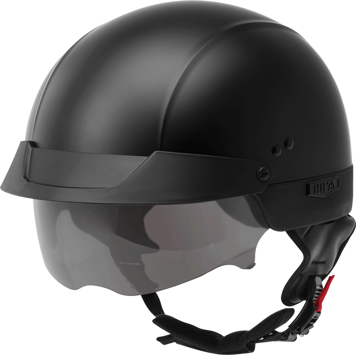 GMAX HH-75 Solid Half Helmet - Matte Black
