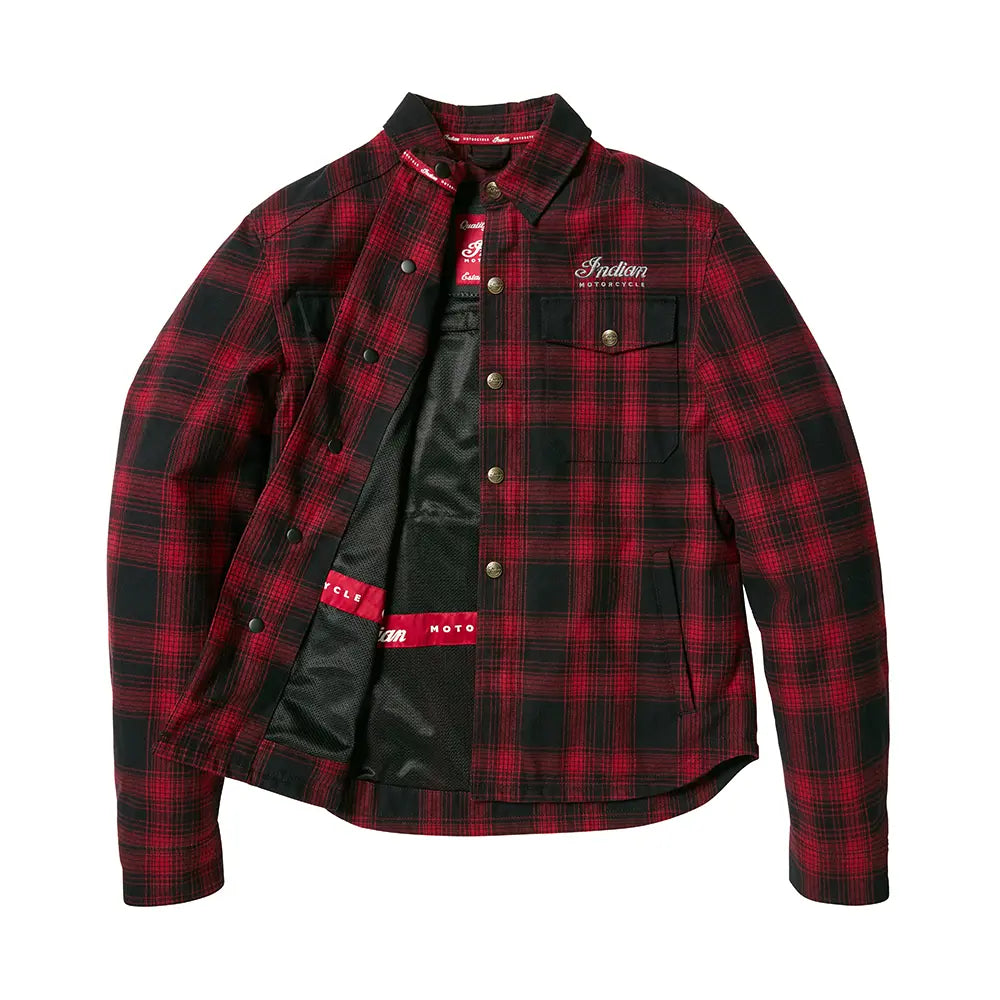 Indian Motorcycle Men's Richmond Over Shirt, Red — product view 3