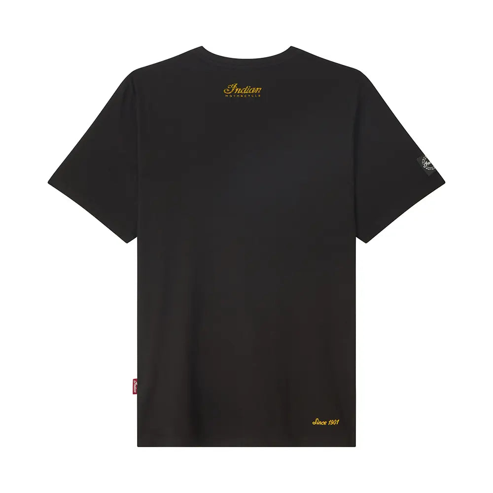 Indian Motorcycle Men's Distressed Headdress T-Shirt, Black — product view 2