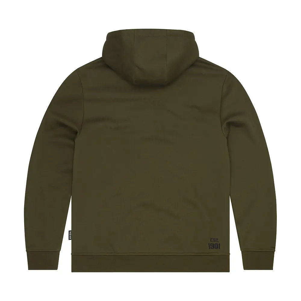 Indian Motorcycle Men's Outline Headdress Hoodie, Green — product view 2