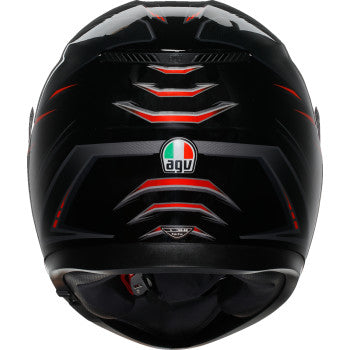 K3 Helmet - Syth - Black/Red