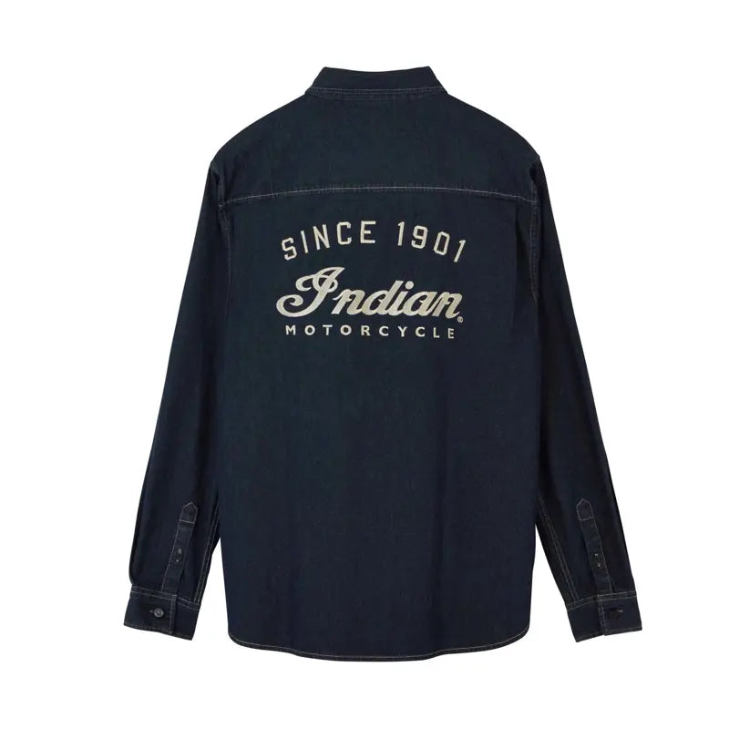 Men's Heritage Denim Shirt, Navy