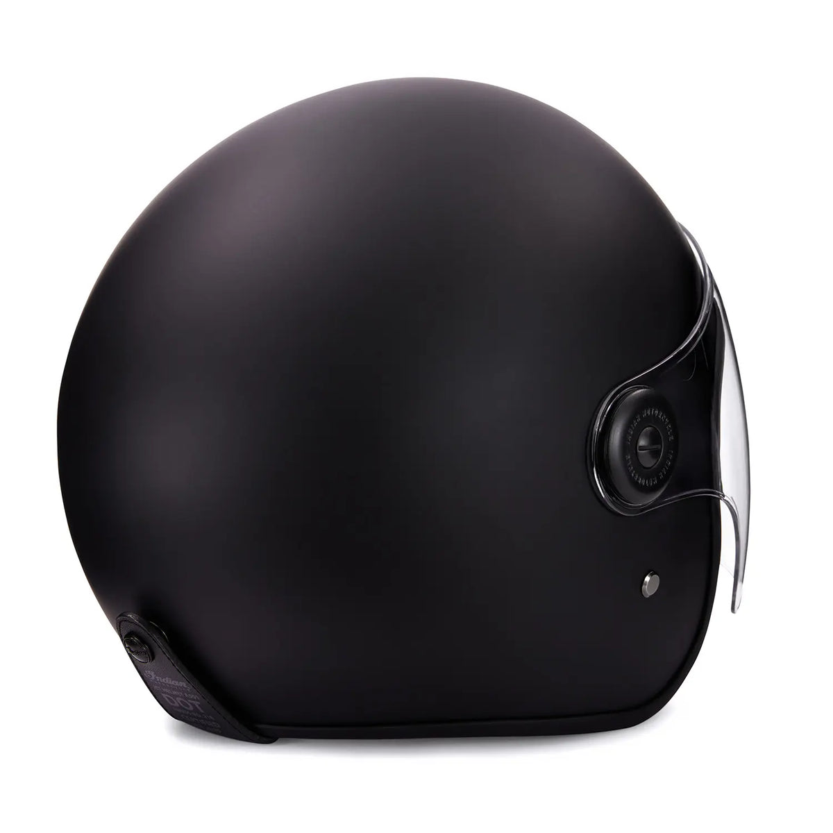 Unisex Matte Jet Helmet, Black - Image 3