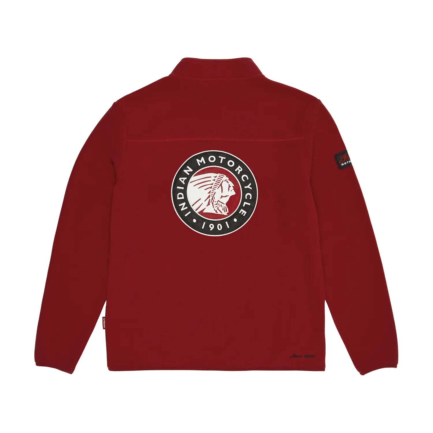 Men's Zip Thru Fleece Top, Red - Image 2