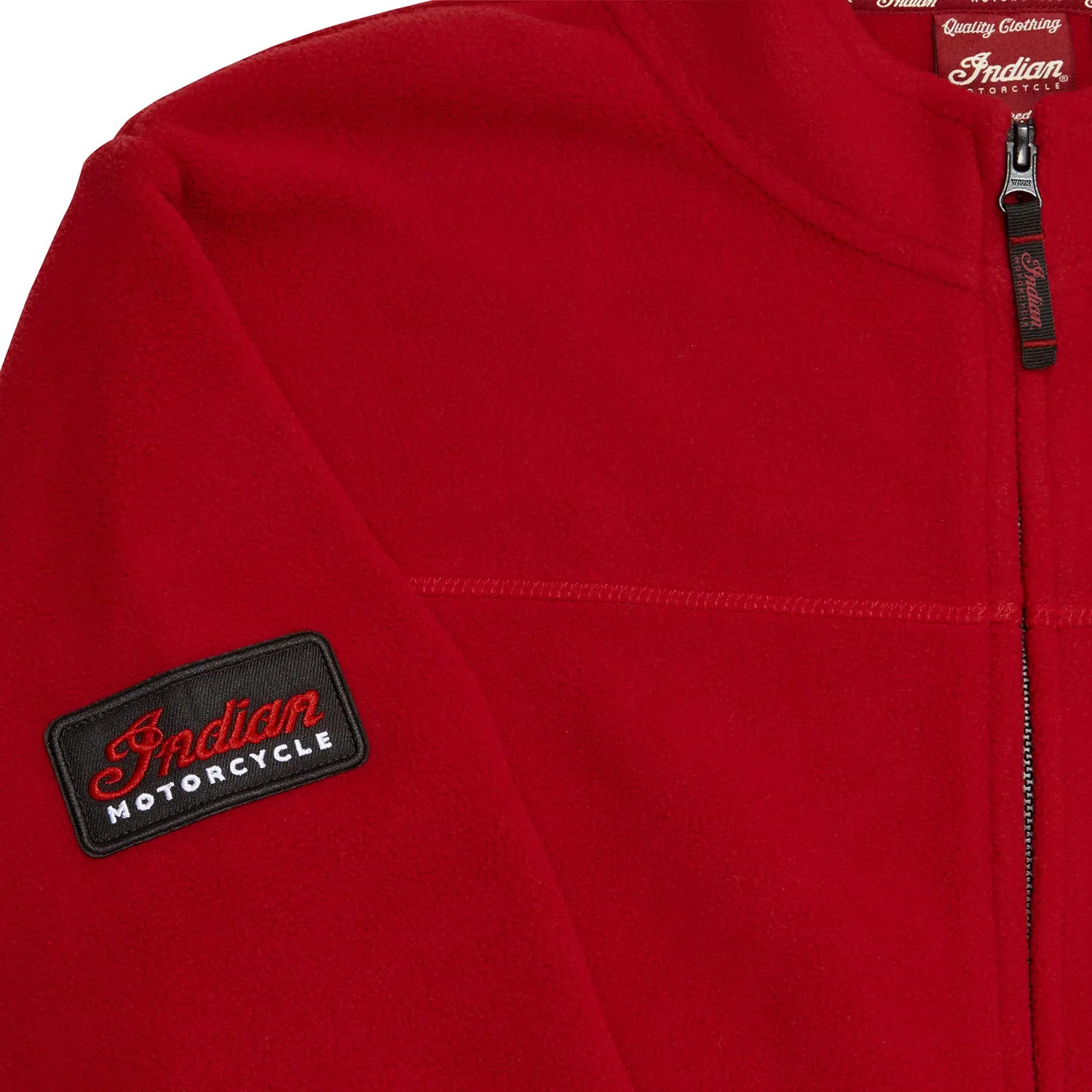 Men's Zip Thru Fleece Top, Red - Image 3