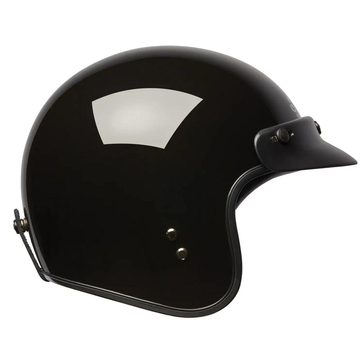 Open Face Retro Helmet, Glossy Black (S, L-XL) - Image 4