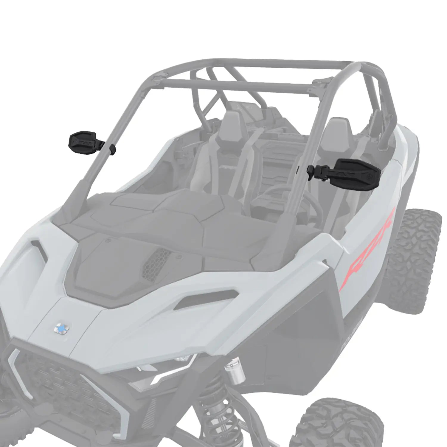 Side View Convex Pro Armor Mirrors for RZR, ROPS Mounted, Set of 2