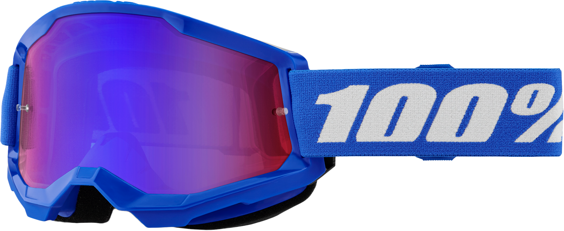 100% Strata 2 Goggle Blue Mirror Red/Blue Lens