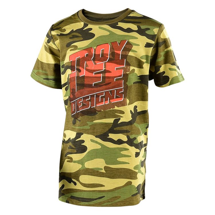 YOUTH BLOCK PART TEE CAMO ARMY GREEN