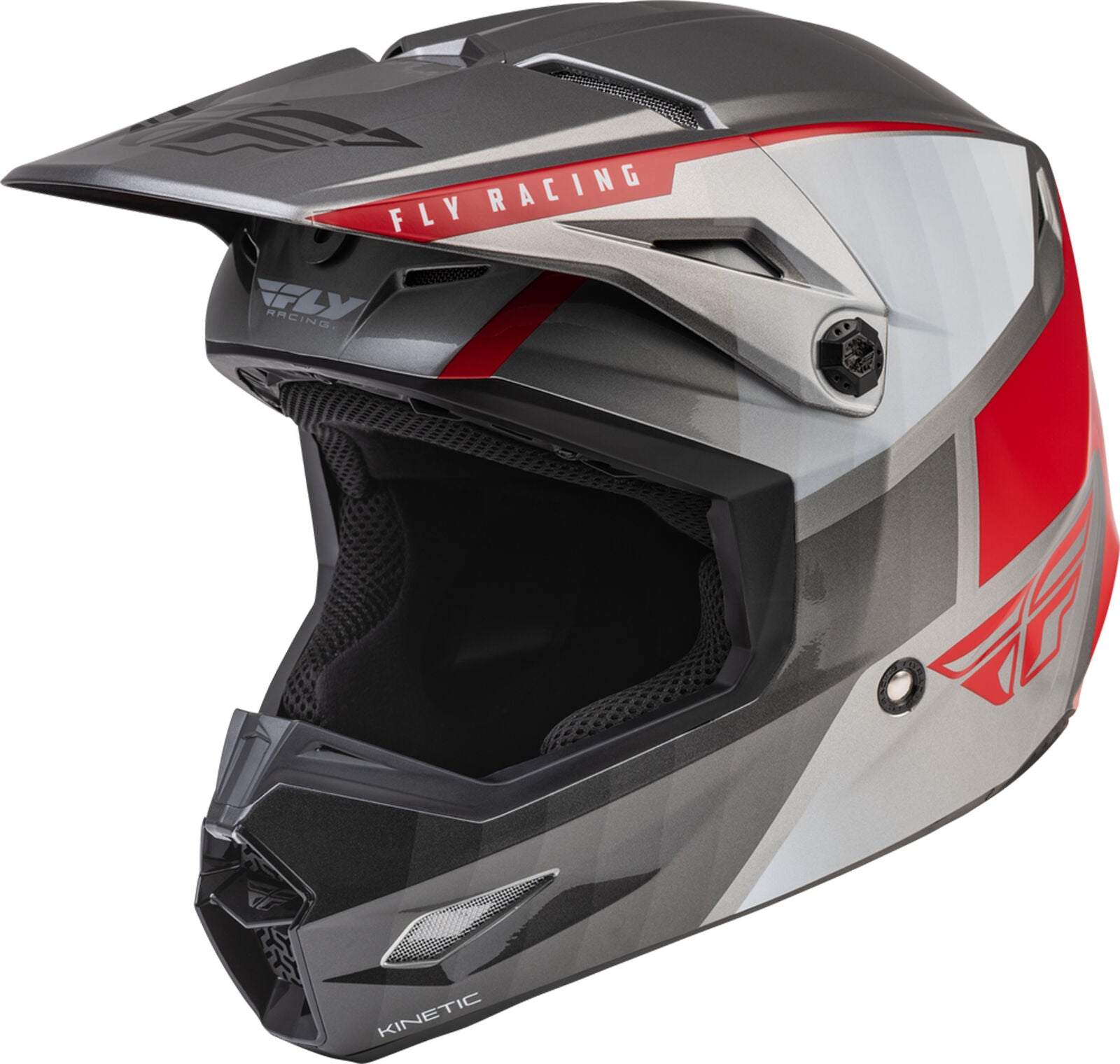 KINETIC DRIFT HELMET CHARCOAL/LIGHT GREY/RED XS