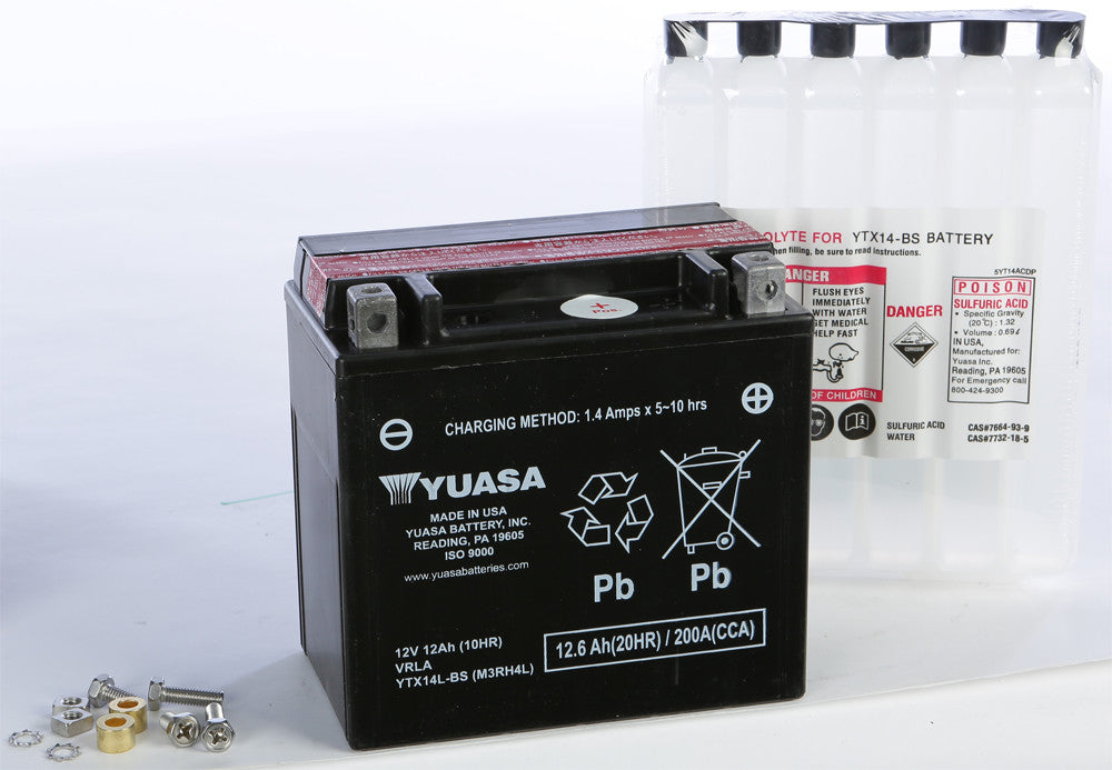 Yuasa Battery YTX14L-BS Maintenance Free