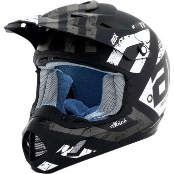 AFX FX-17 Attack Helmet - Black/Silver - Small
