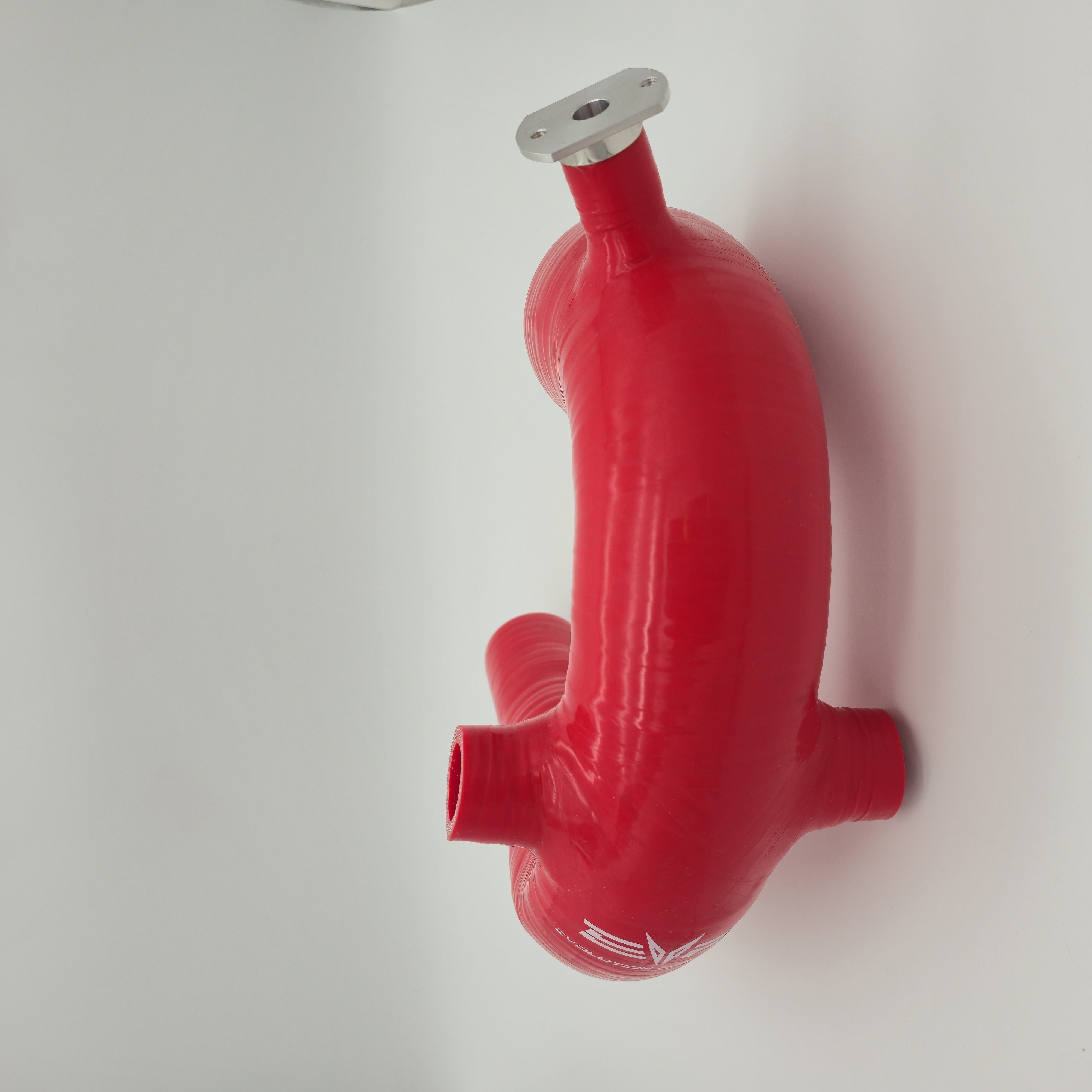 Evolution Powersports V-Flow intake tube in red — actual item view 2