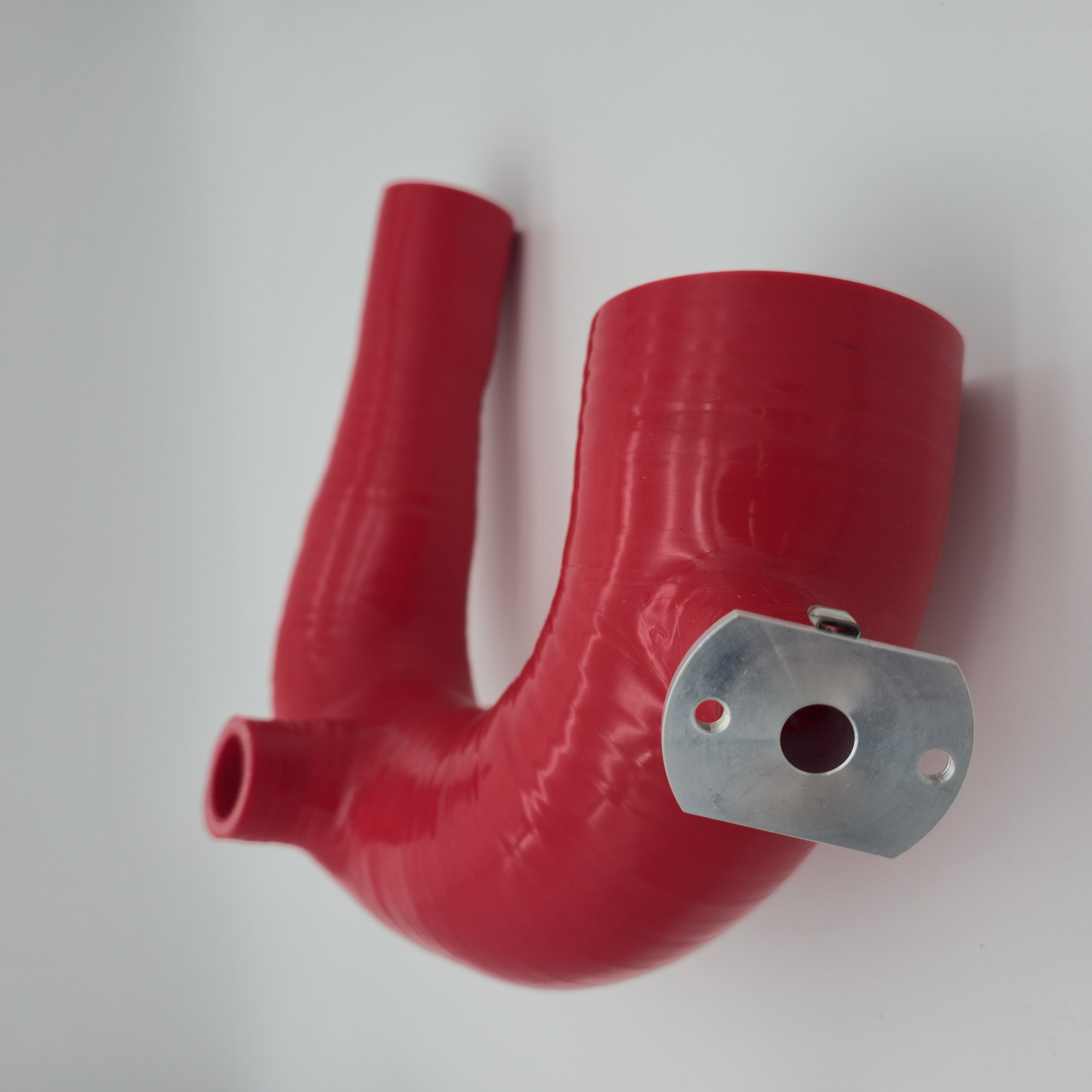 Evolution Powersports V-Flow intake tube in red — actual item view 3