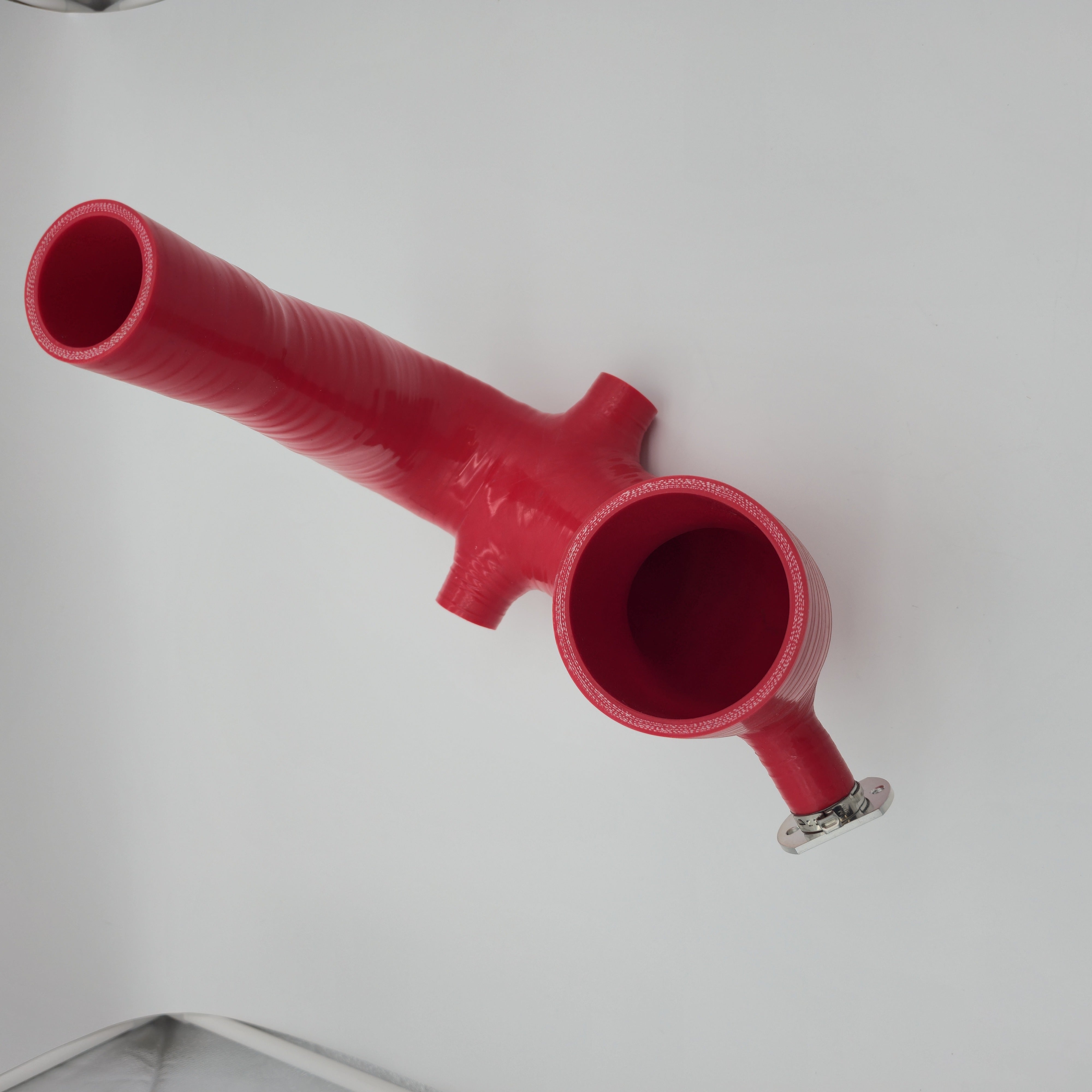 Evolution Powersports V-Flow intake tube in red — actual item view 6