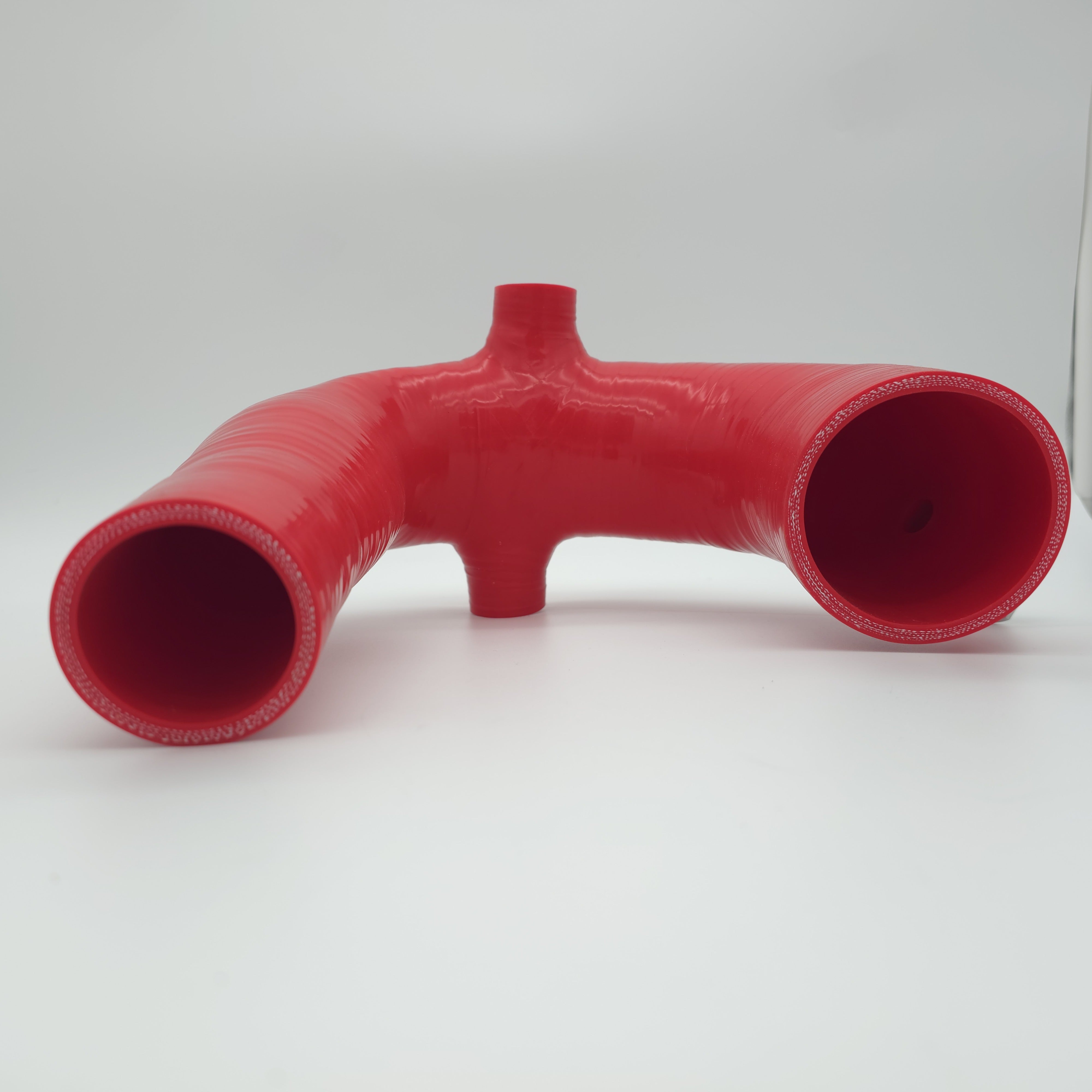 Evolution Powersports V-Flow intake tube in red — actual item view 10