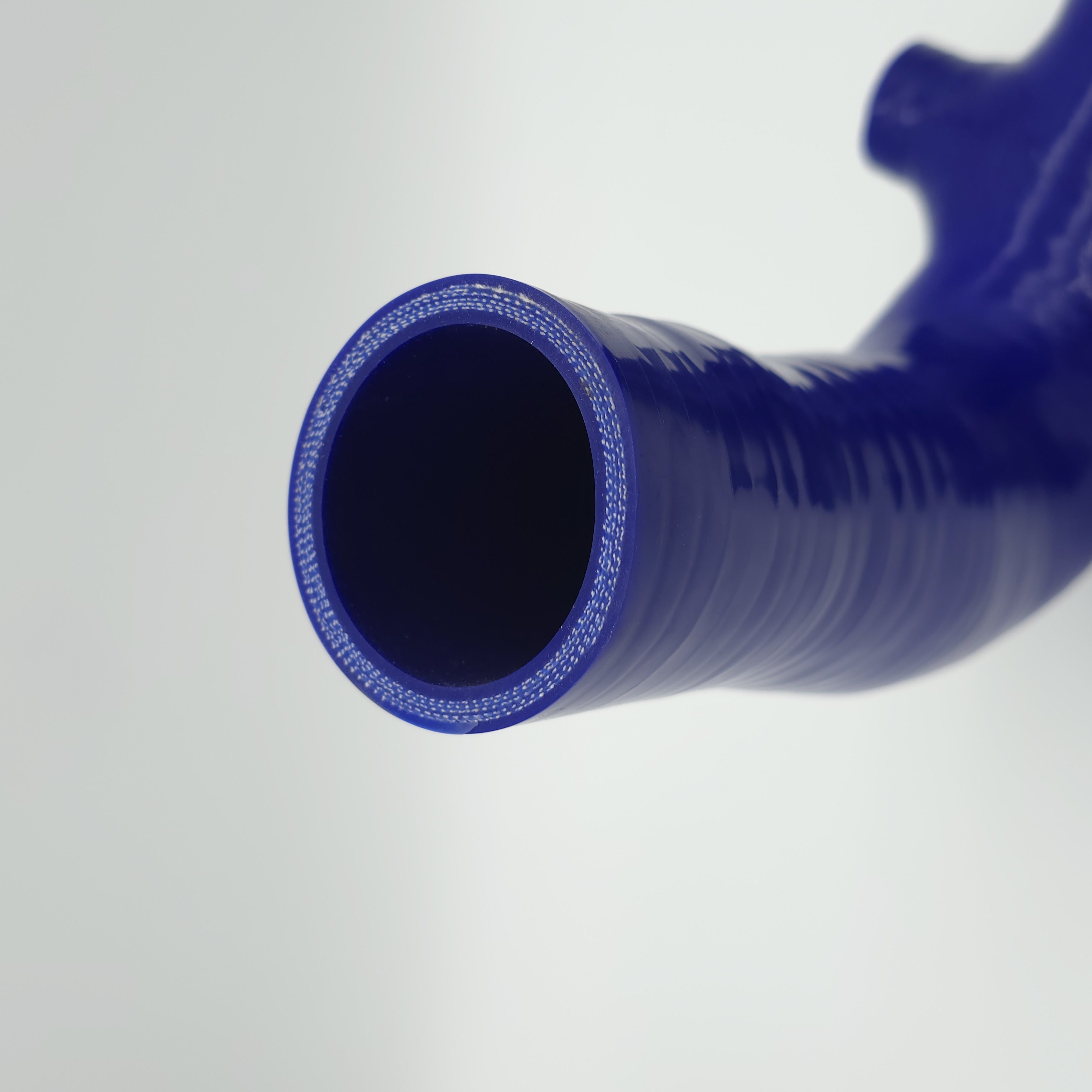 Evolution Powersports V-Flow intake tube in blue — actual item view 15