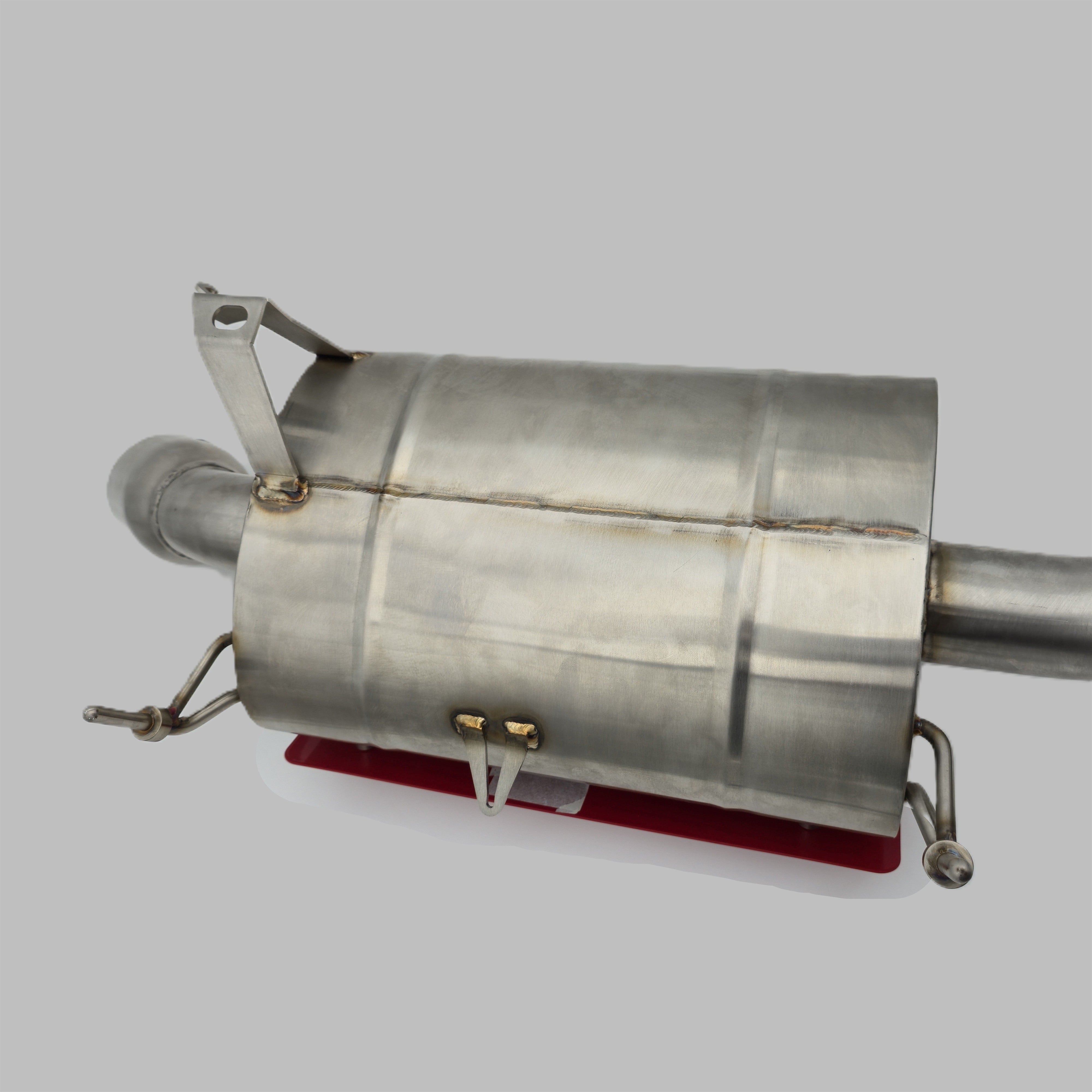 Evolution Powersports Magnum Side Exit Slip-On Exhaust with red heat shield - actual unused display unit