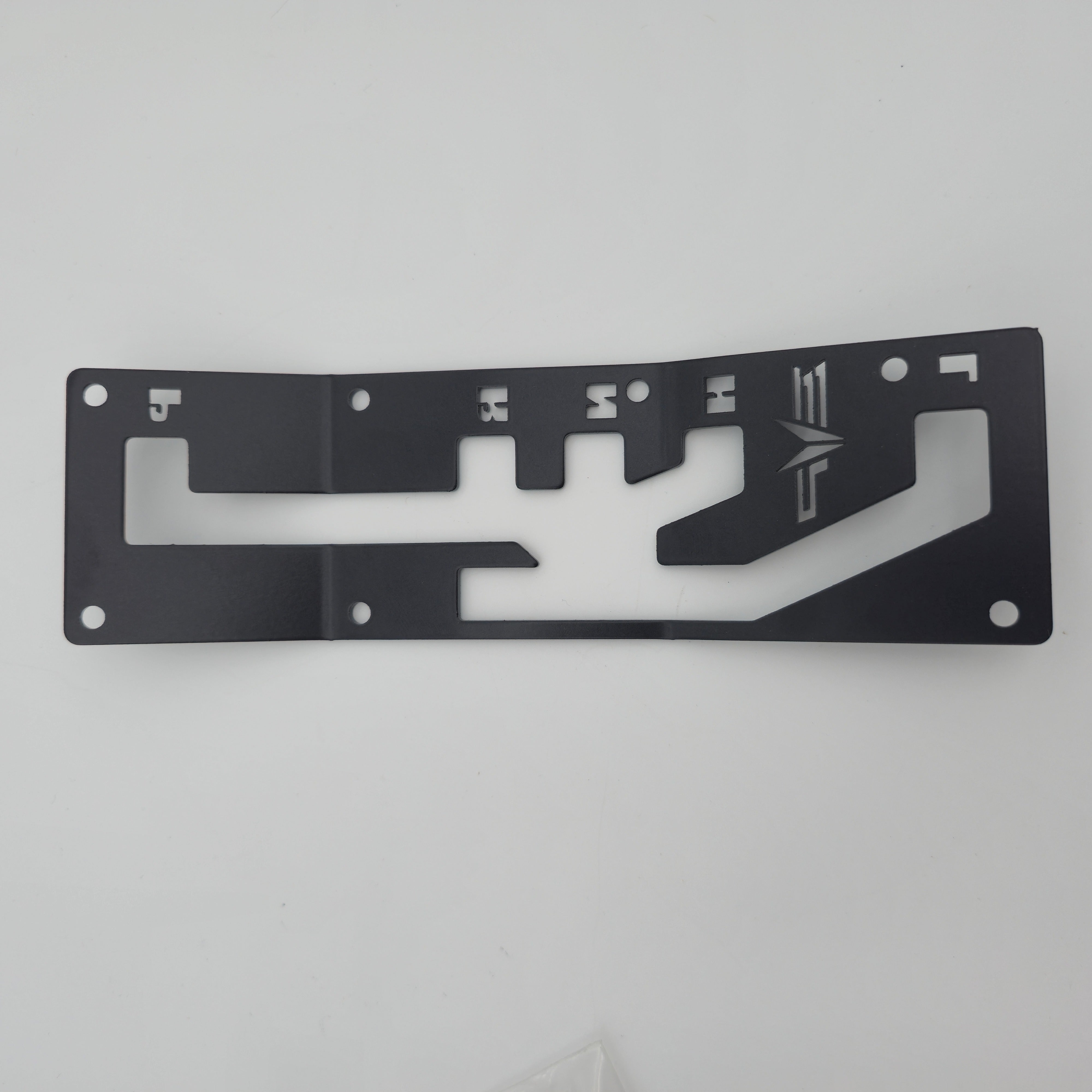 Can-Am Maverick X3 black shift gate plate — full view with P R N H L pattern
