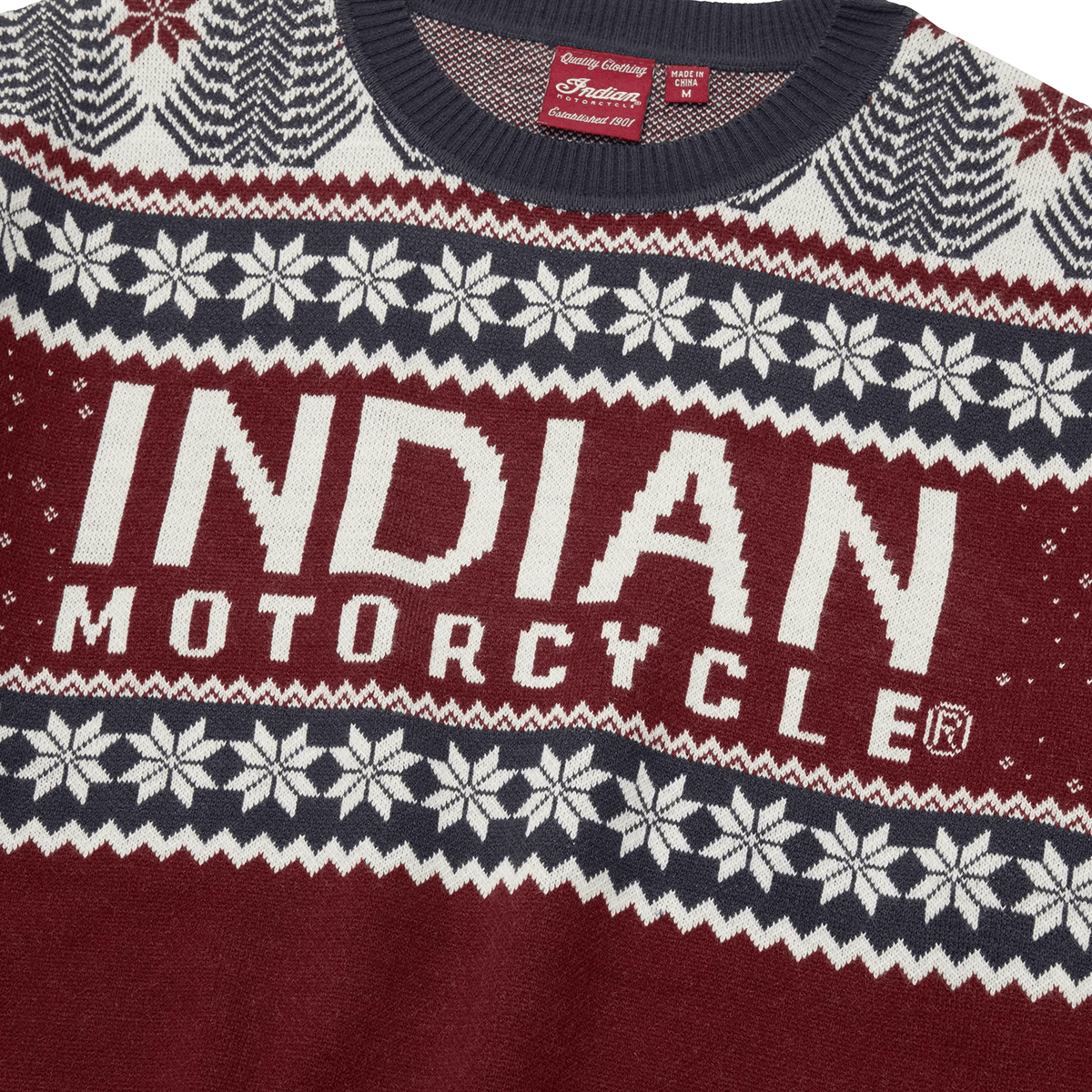 Indian Motorcycle Unisex Holiday Sweater, Red