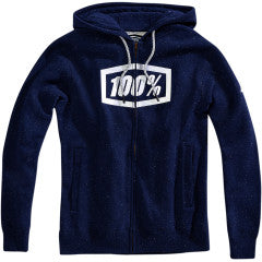 HOODY ZIP SYN BL/WT MD